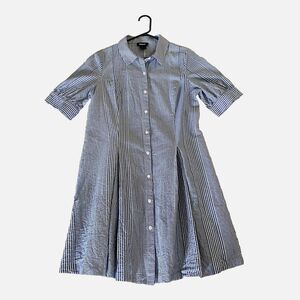 Striped Blue Shirt Dress